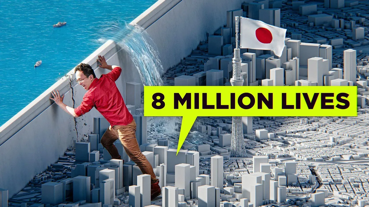 How One River Could Destroy Tokyo — YouTube thumbnail design for Andrew Lam
