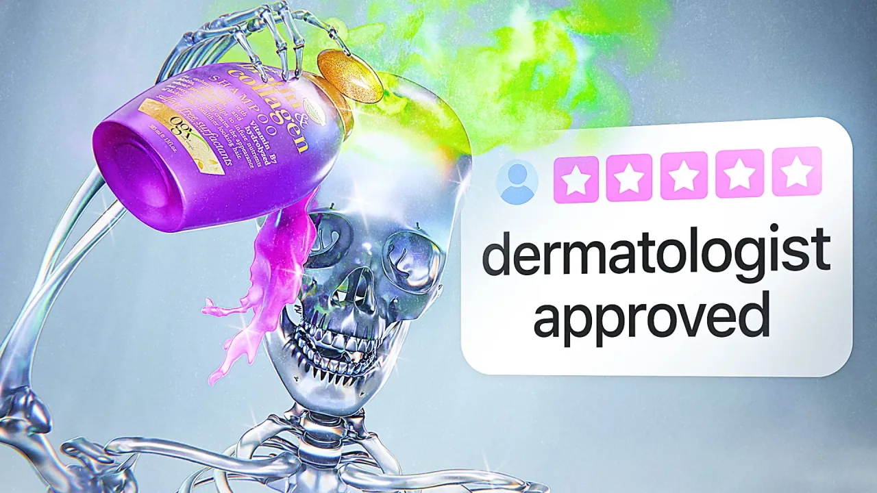 Your Shampoo is Killing You — YouTube thumbnail design for Sheldon's Science / NO1